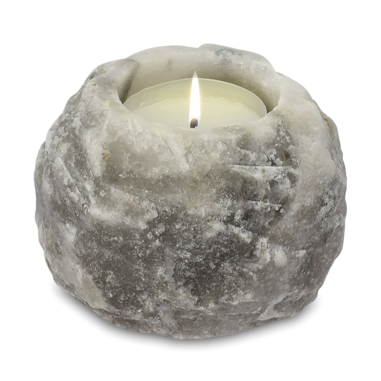 Suport de lumanare din sare de himalaya gri - 600 - 800 gr [1]