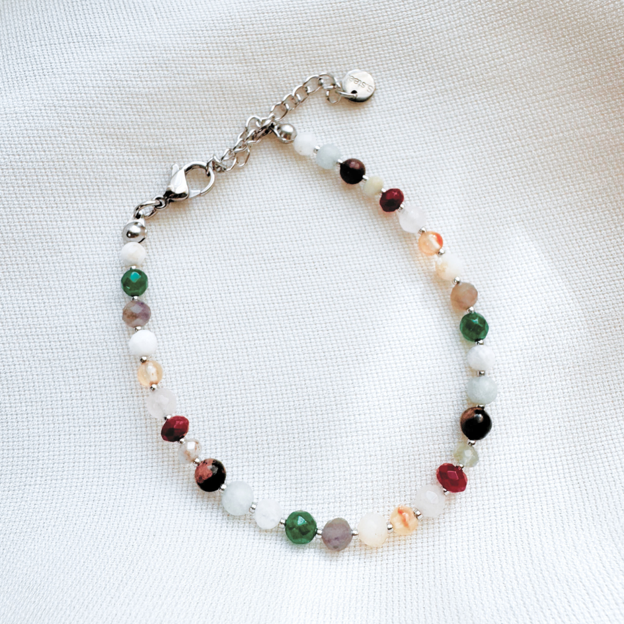 Bratara reglabila argintie cu cristale - zodia rac [1]