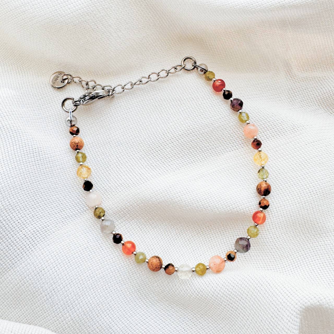 Bratara reglabila argintie cu cristale - zodia leu [1]