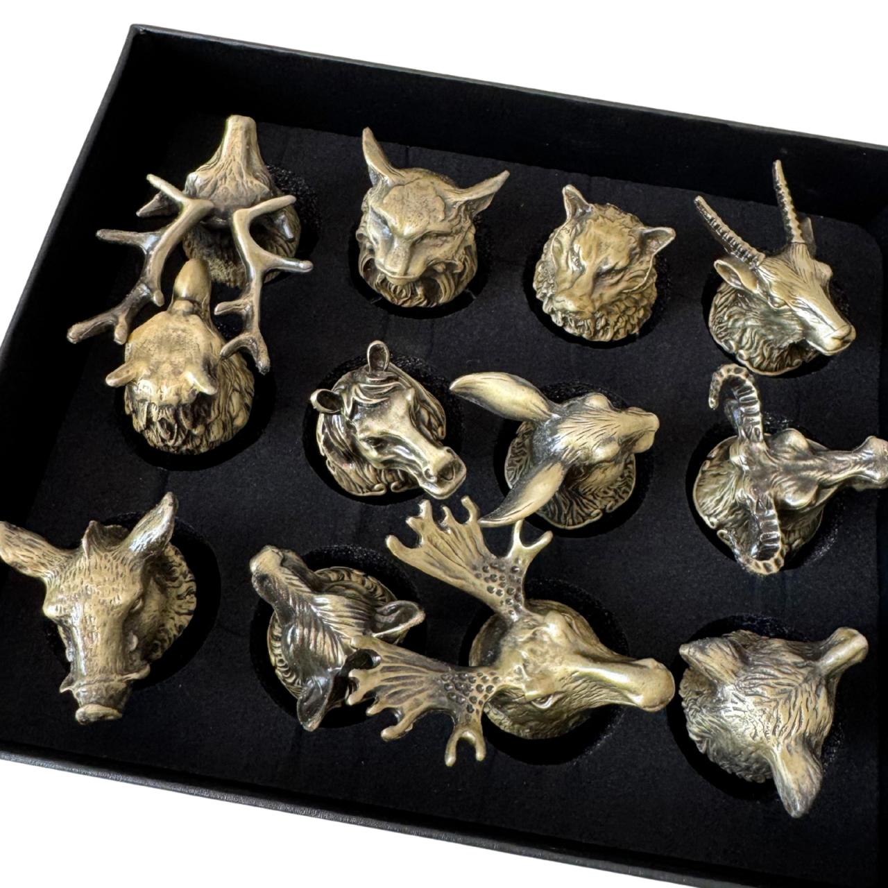 Set 12 pahare mici creaturi mistice bronz antichizat - Padure [4]