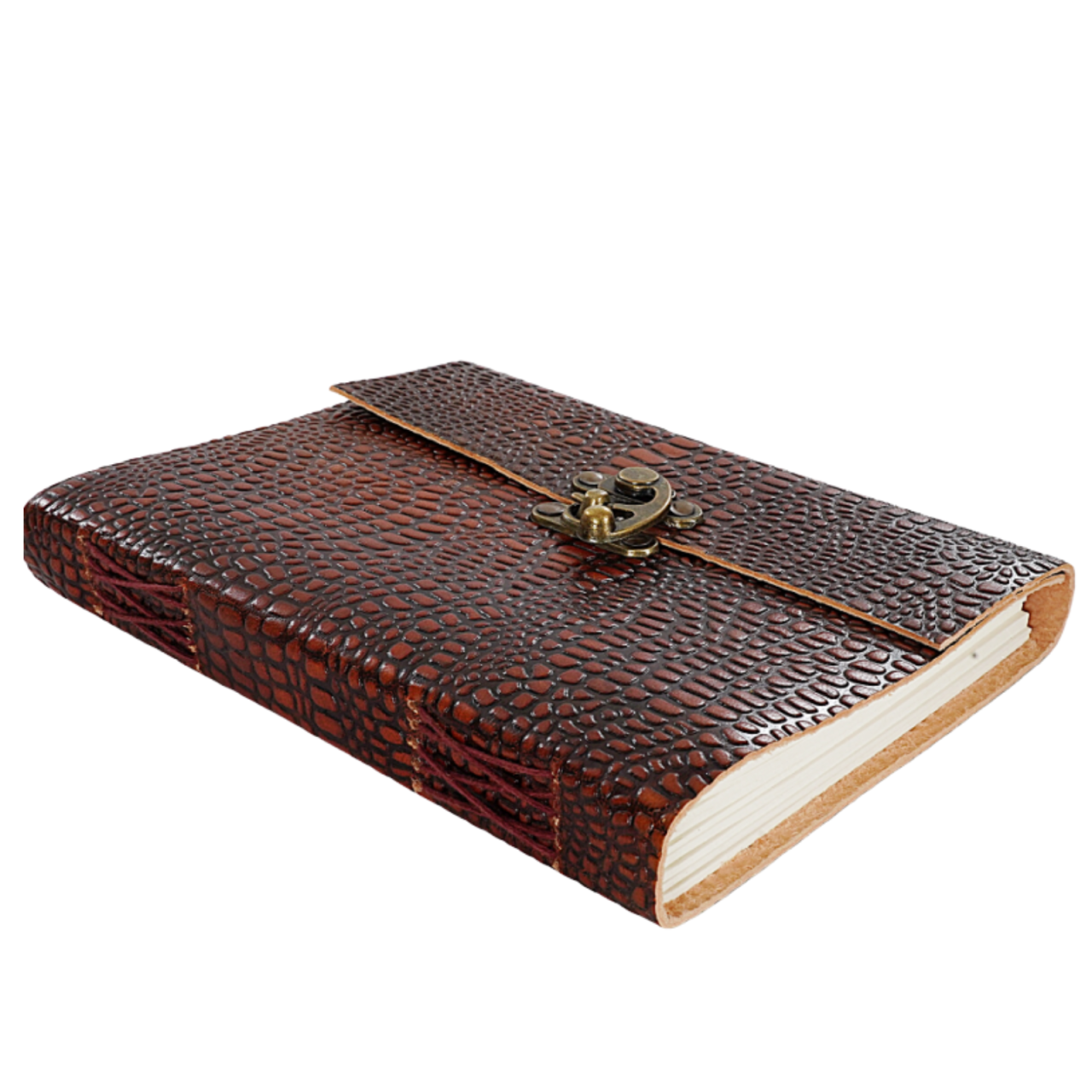 Agenda / Jurnal din piele naturala cu inchidere metalica - Croco [2]