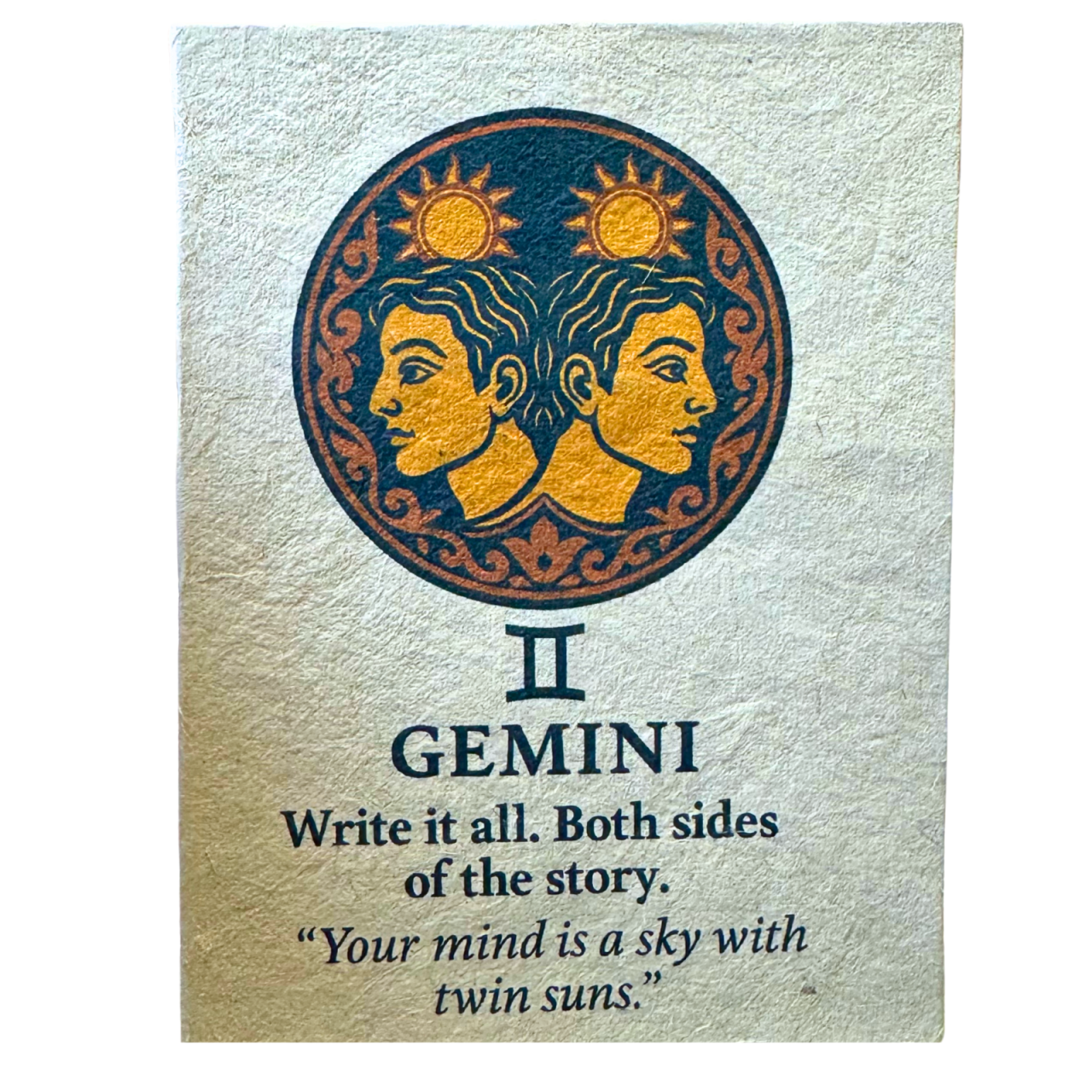 Agenda Zodiac realizata din hartie Lotka in stil tibetan - Gemeni [1]