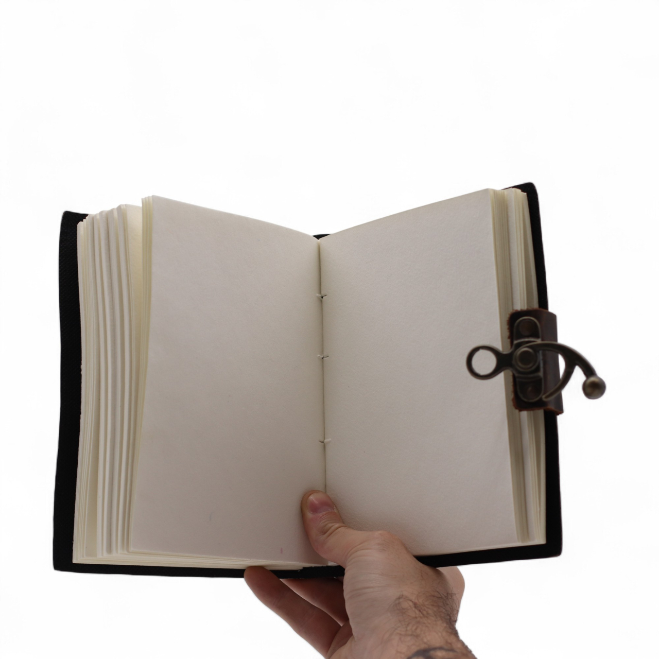 Agenda / Jurnal din piele naturala cu inchidere metalica - Stop Doomscrolling [6]