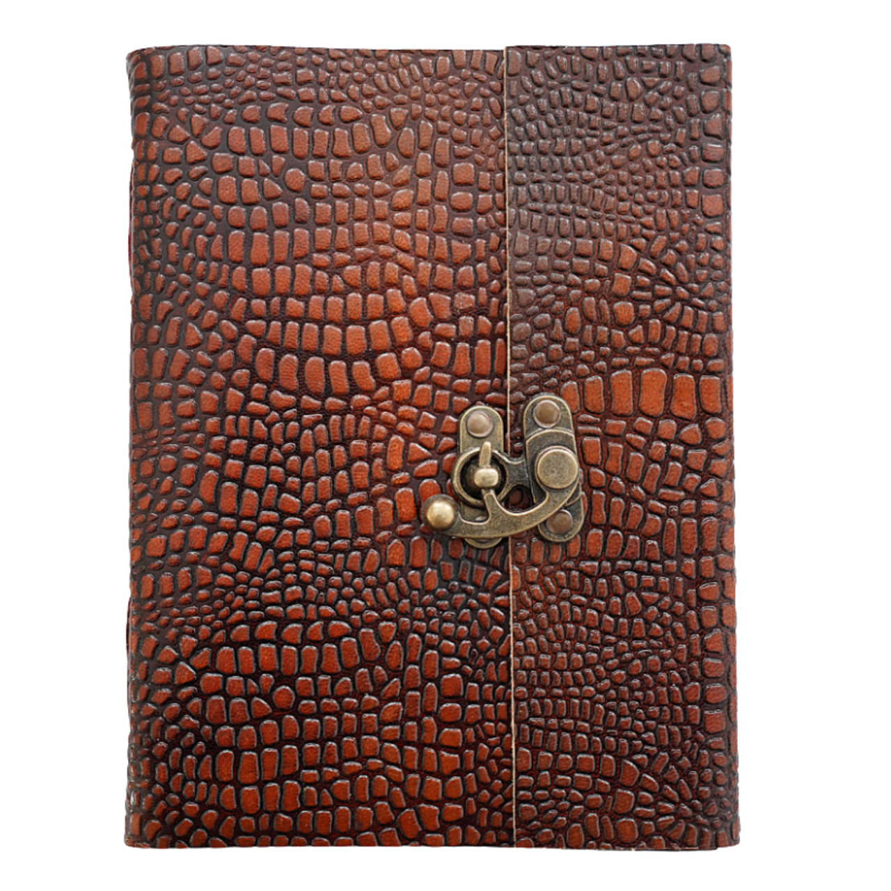 Agenda / Jurnal din piele naturala cu inchidere metalica - Croco [3]