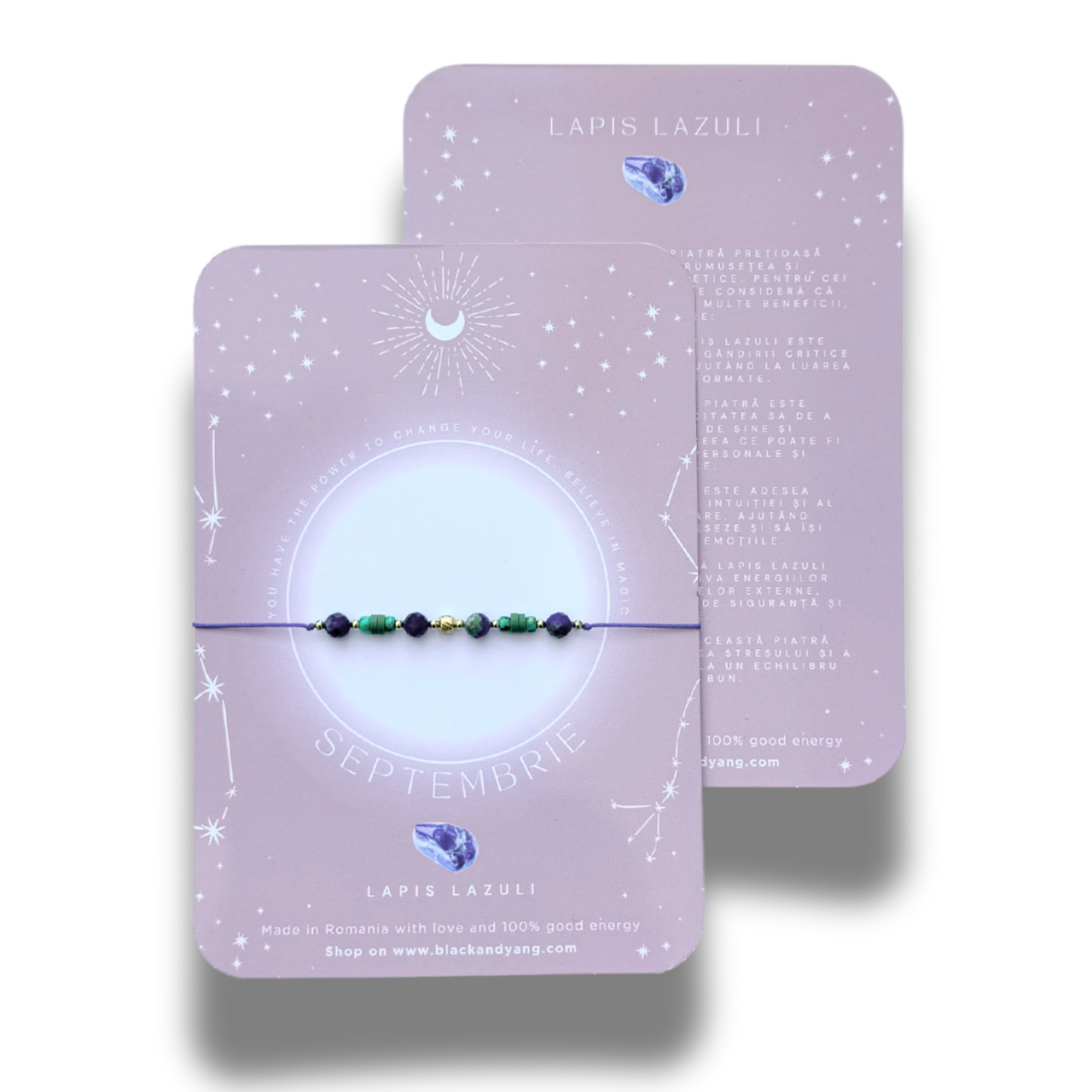 Bratara semipretioasa norocoasa cu cristalul lunii de nastere - Septembrie - Lapis Lazuli [1]