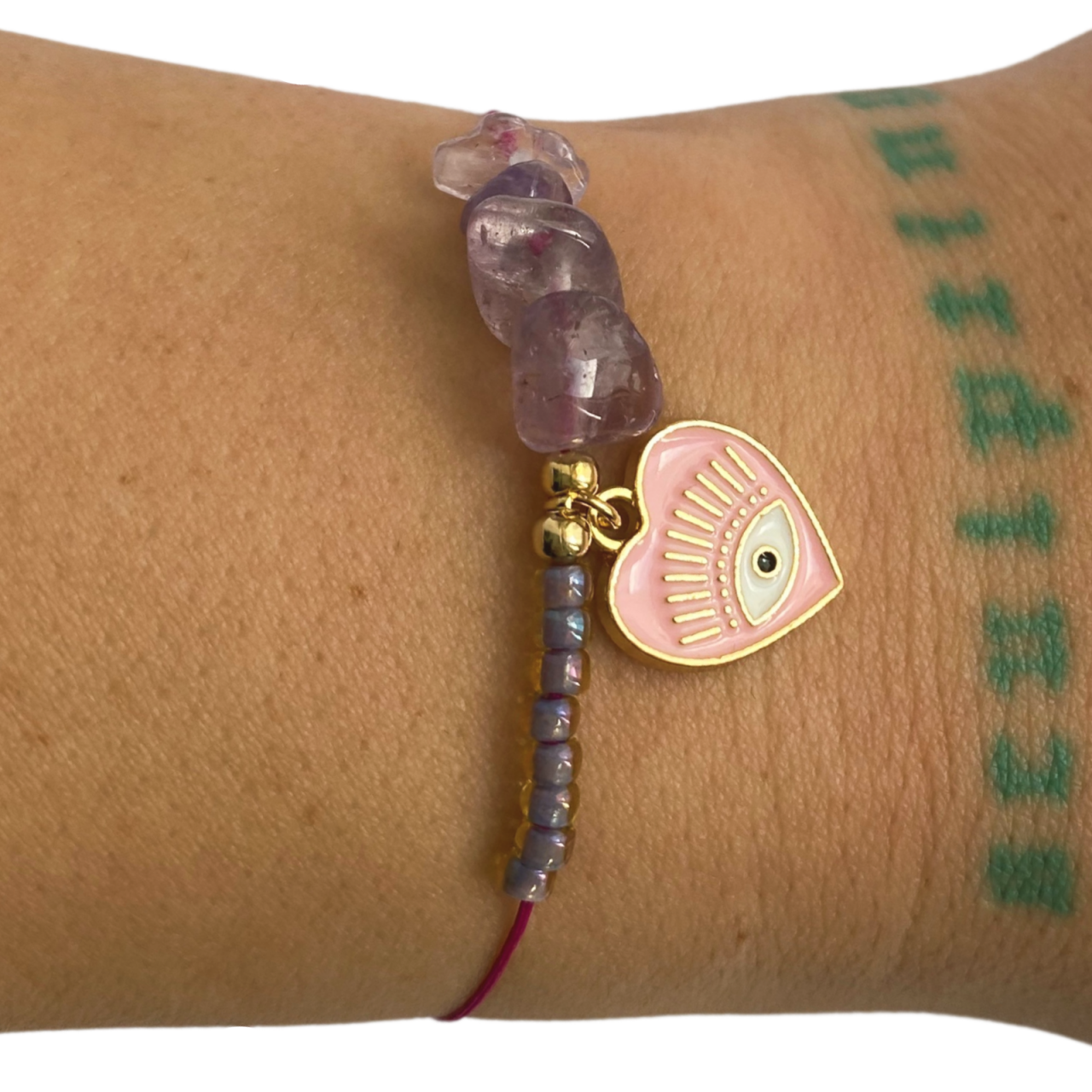 Bratara Ametist Evil Eye - liniste si protectie [1]