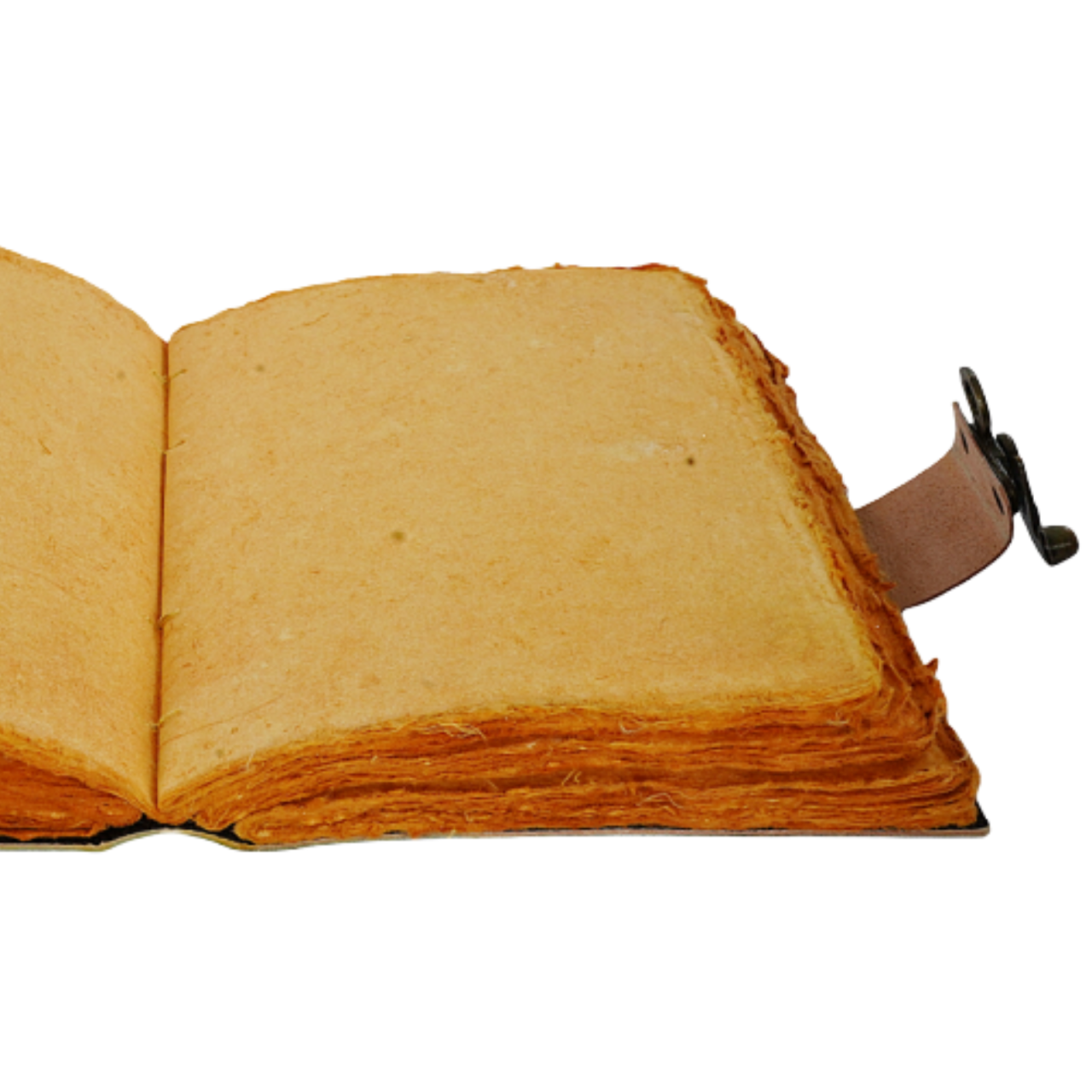 Agenda / Jurnal din piele naturala cu pagini tip pergament si inchidere metalica - Mandala Green [6]