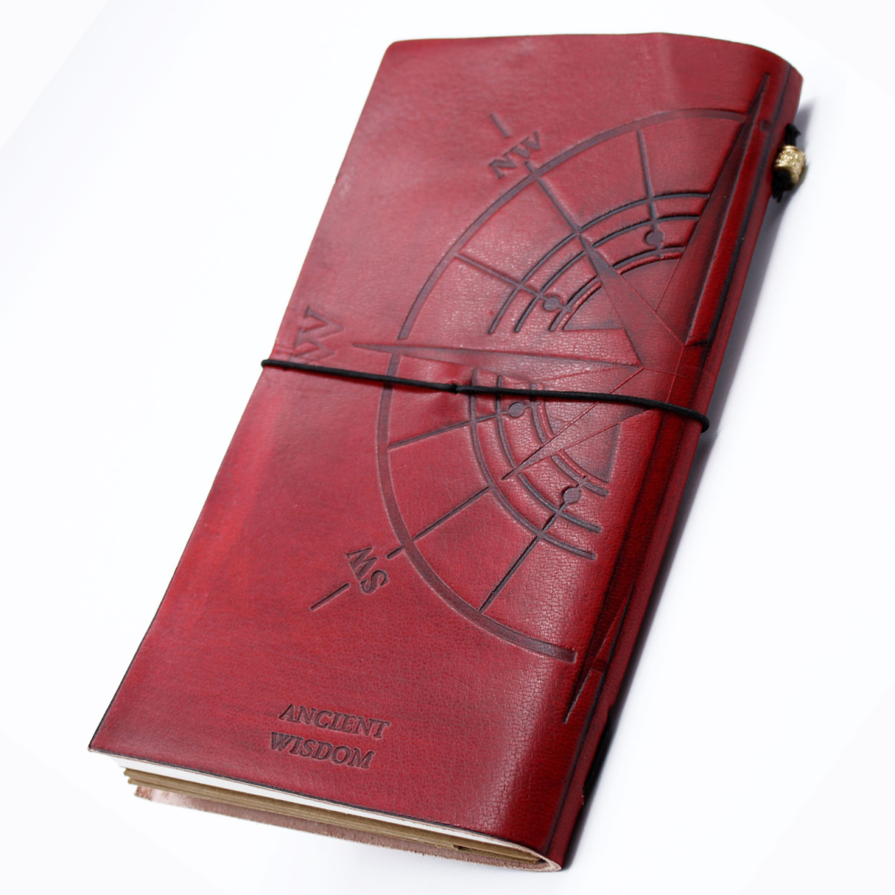 Agenda din piele naturala rosie cu mesaj - Little book of big plans [2]