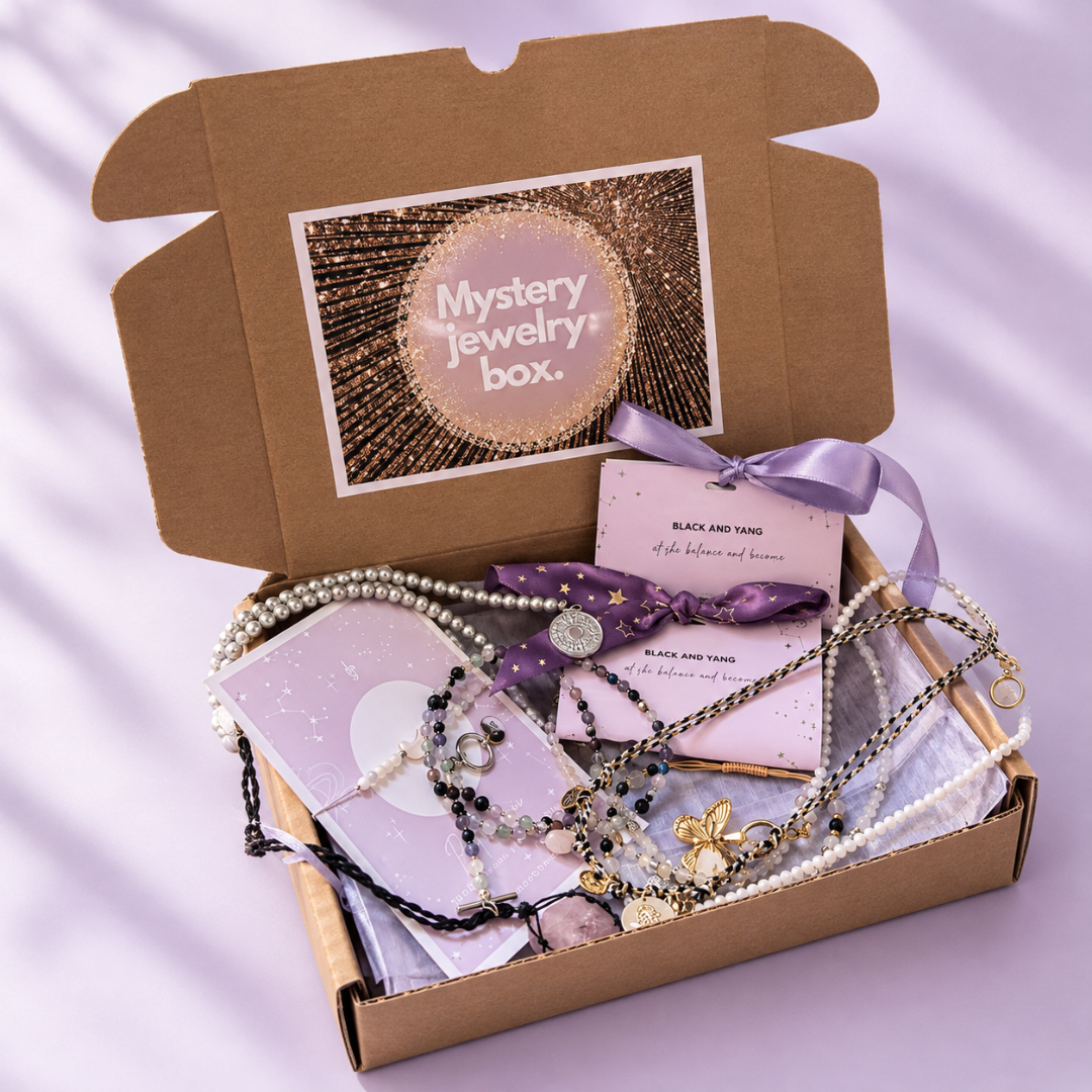 Cutie cadou surpriză „Jewelry Mystery Box” – Bijuterii din pietre naturale și accesorii din oțel inoxidabil [4]