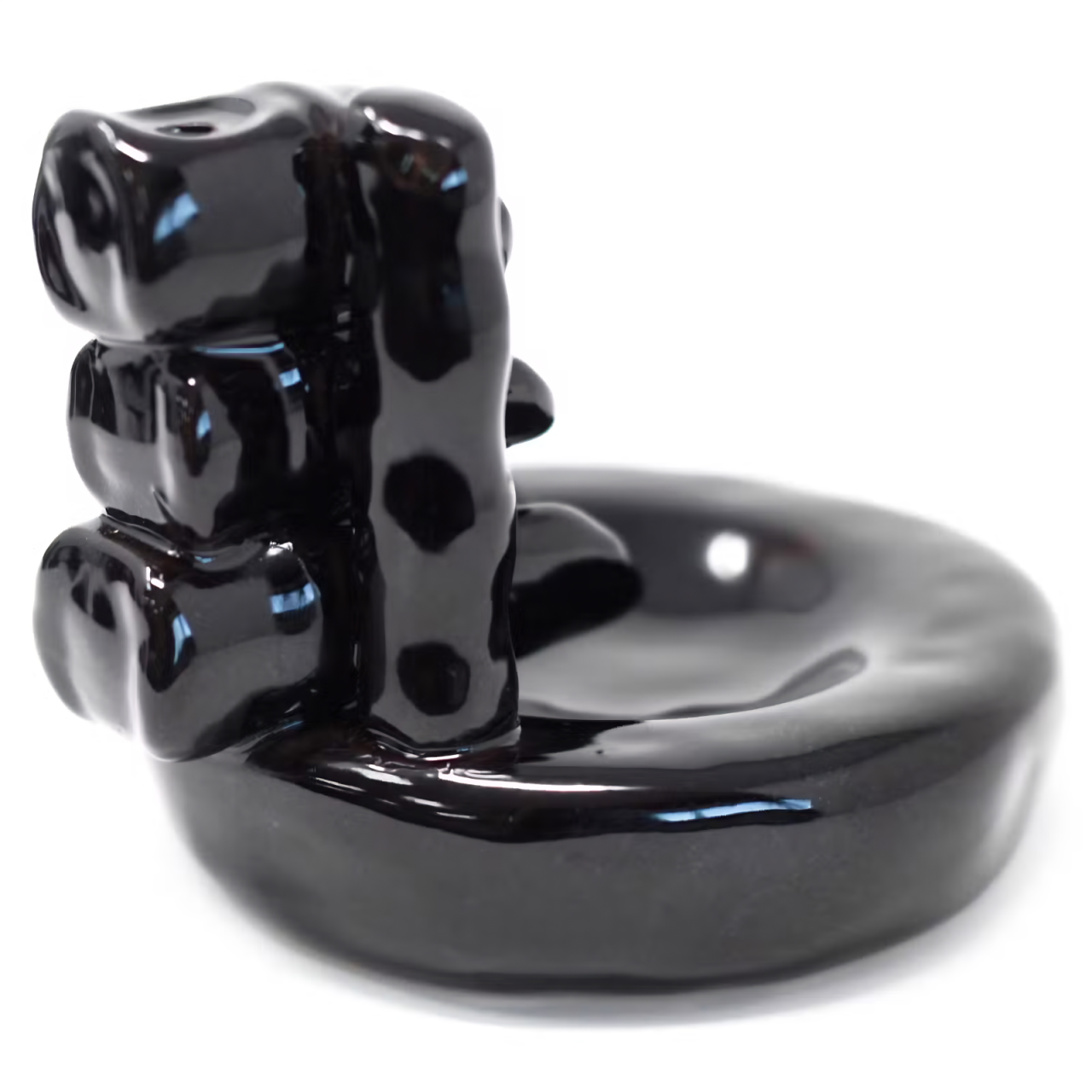 Suport ceramic aromaterapie conuri parfumate cascada / fum curgator backflow - Bambus [2]