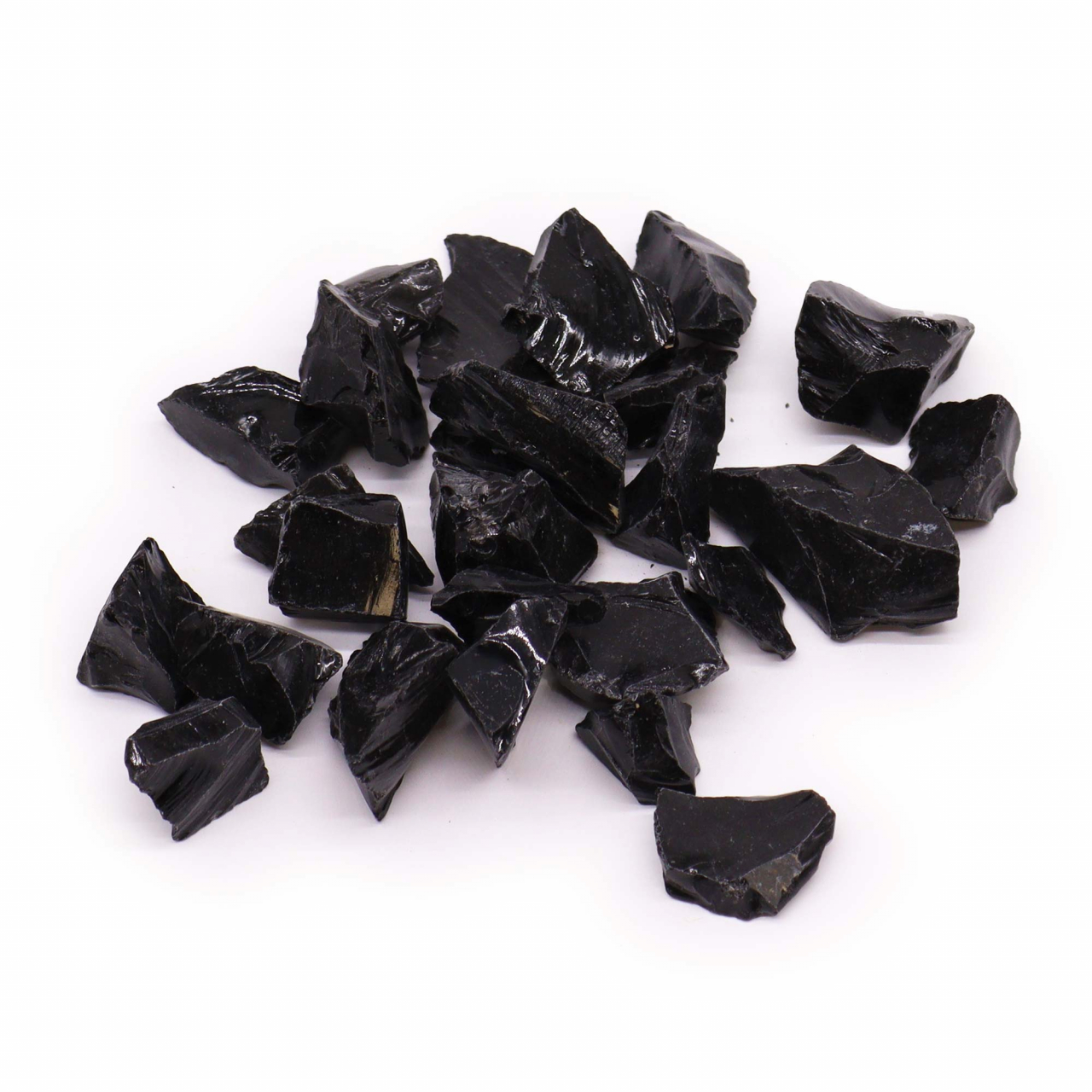 Obsidian negru cristal brut 2 - 4 cm - protectie energii negative [1]