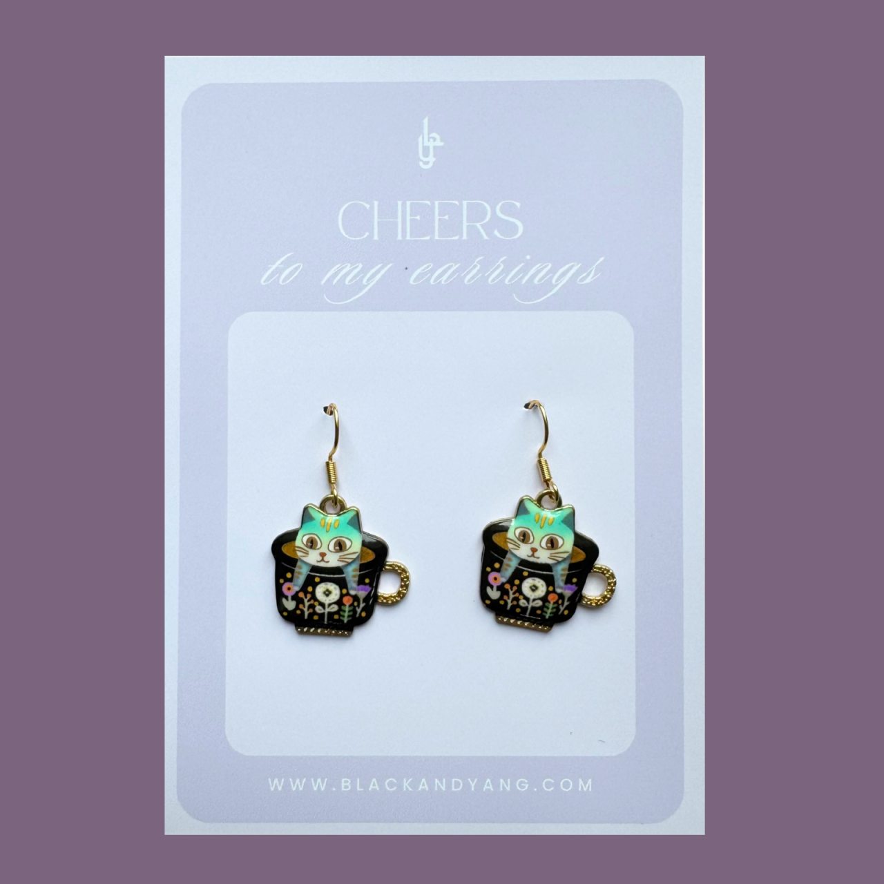 Cercei aurii cu pisici - Tea [1]