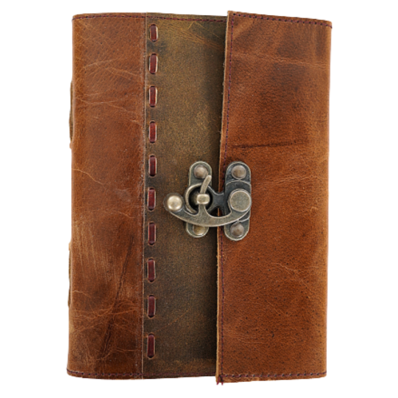 Agenda / Jurnal din piele naturala cu inchidere metalica - Patch [4]
