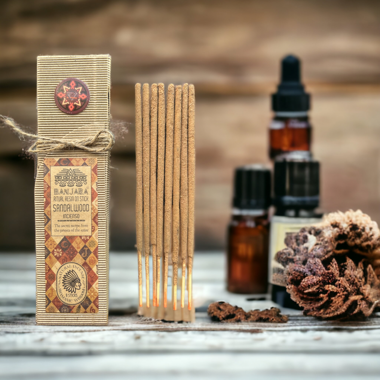 Betisoare parfumate premium din rasina Banjara - Lemn de santal [1]