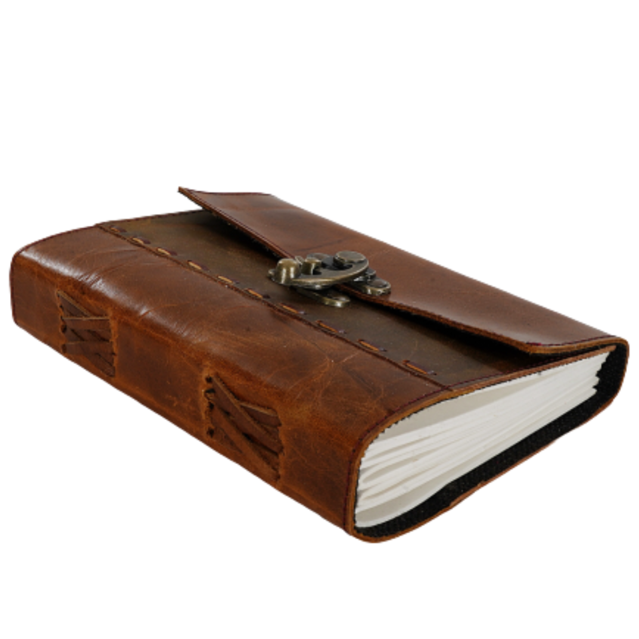 Agenda / Jurnal din piele naturala cu inchidere metalica - Patch [2]