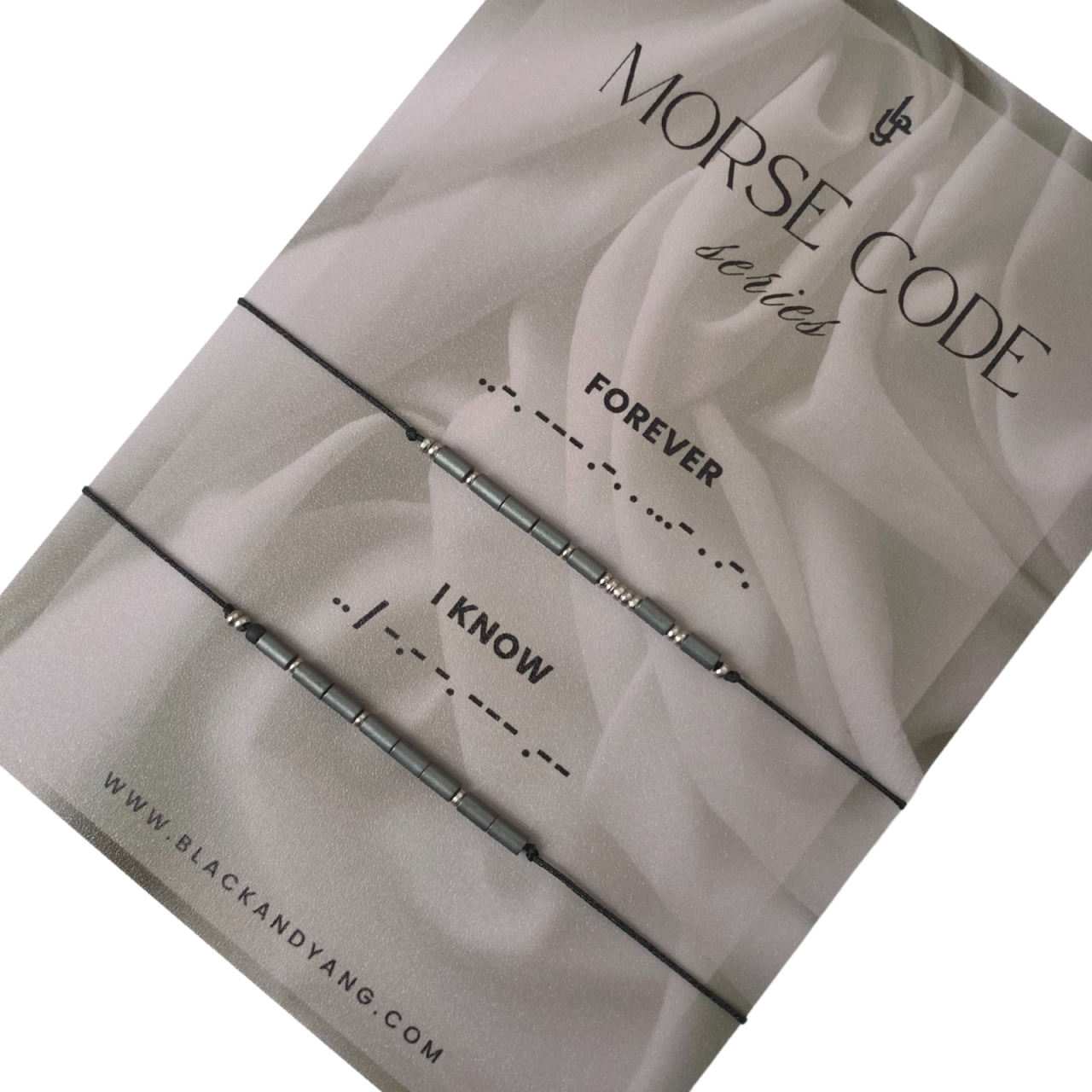 Set bratari cuplu in Cod Morse cu mesaj - Forever / I know [1]