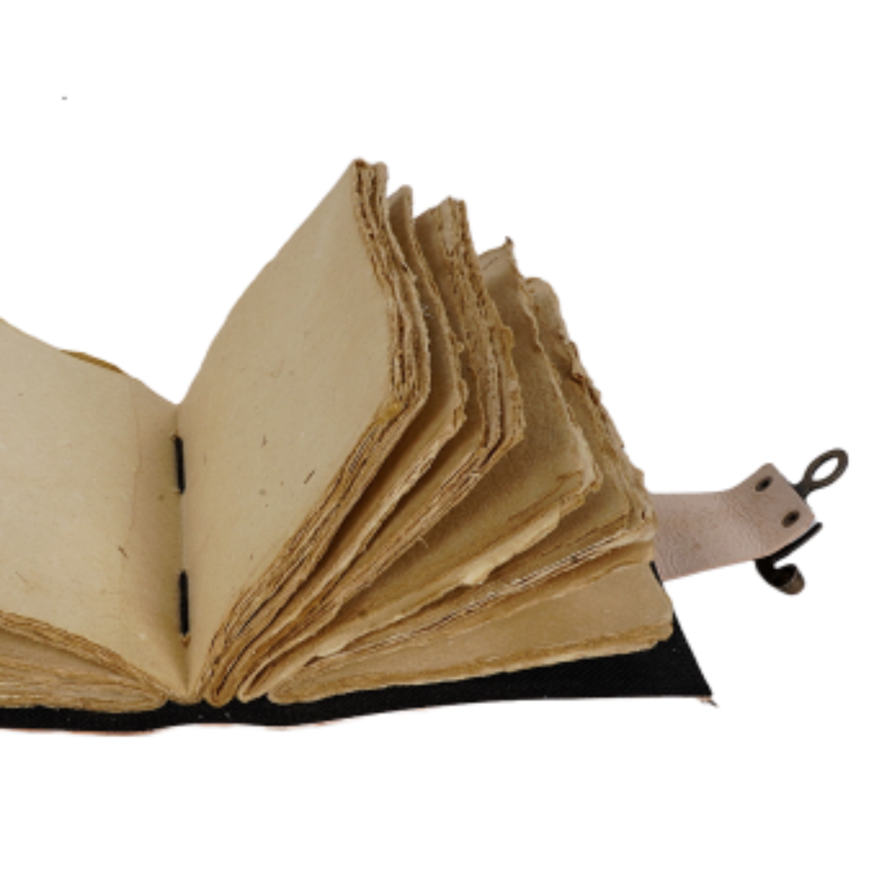 Agenda / Jurnal din piele naturala cu pagini tip pergament si inchidere metalica - Randunele [3]