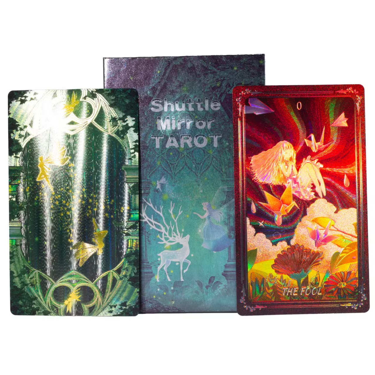 Carti de tarot cu folie argintie si ghid - Mirror [6]