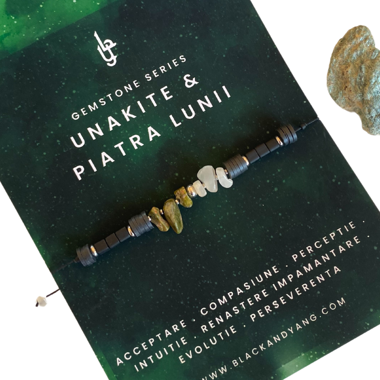Bratara Piatra Lunii si Unakite [3]