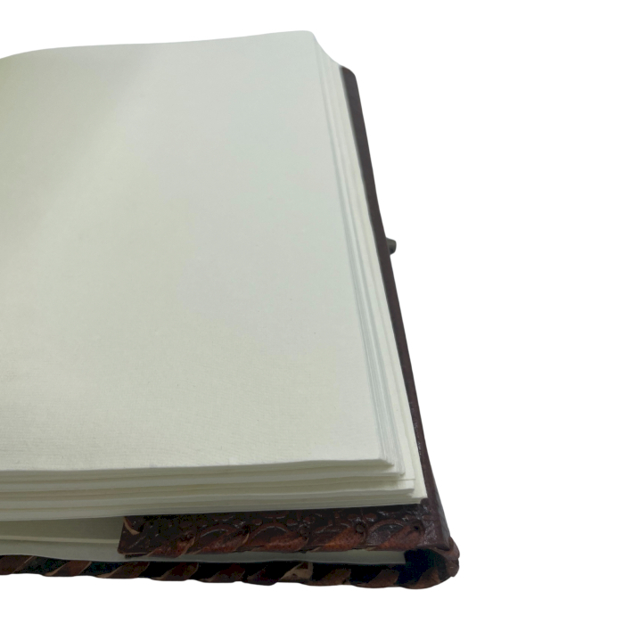 Agenda / Jurnal mare din piele naturala cu inchidere metalica - Book of shadows (Cartea Umbrelor) - maro [3]