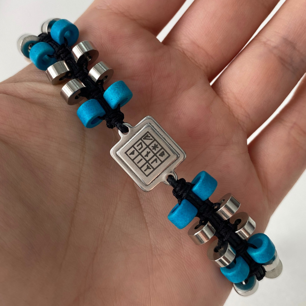 Bratara barbati din otel inoxidabil Simbol Rune Blue [2]