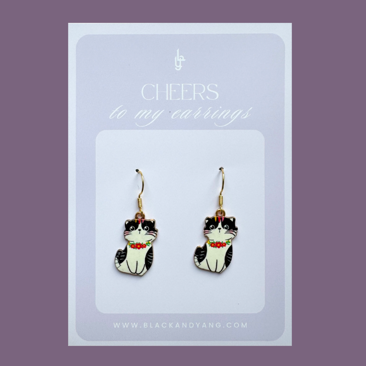 Cercei aurii cu pisici  - Flowers [1]