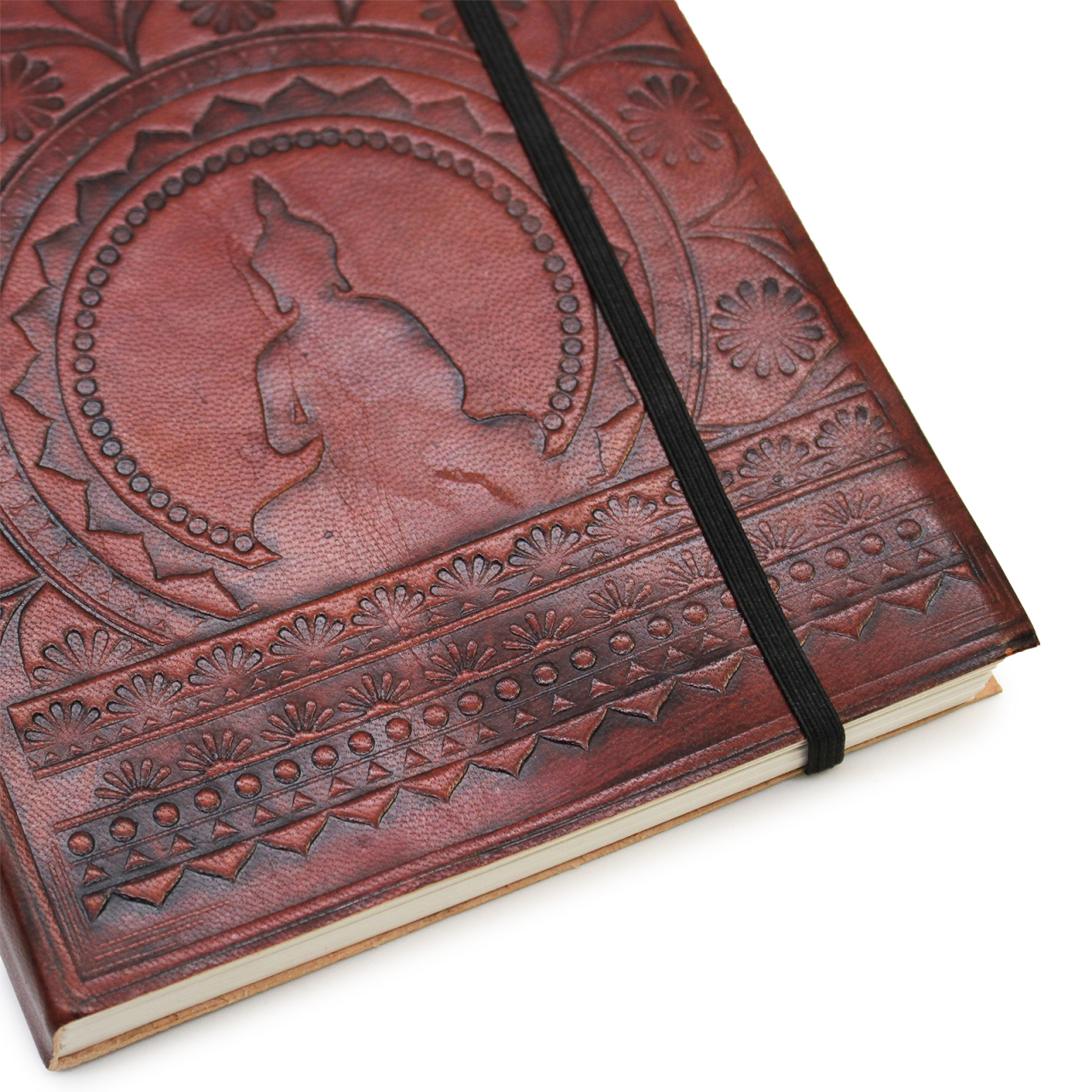 Agenda / Jurnal din piele tabacita vegetal cu banda elastica - Buddha Mandala [2]