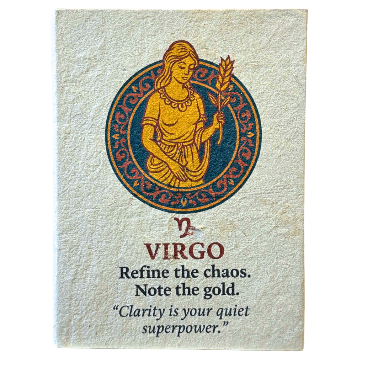 Agenda Zodiac realizata din hartie Lotka, in stil tibetan - Fecioara [1]