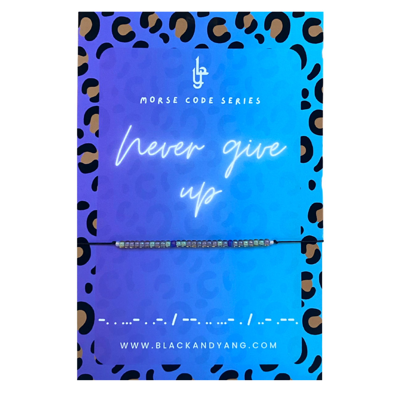 Bratara cod morse cu mesaj - Never give up [1]