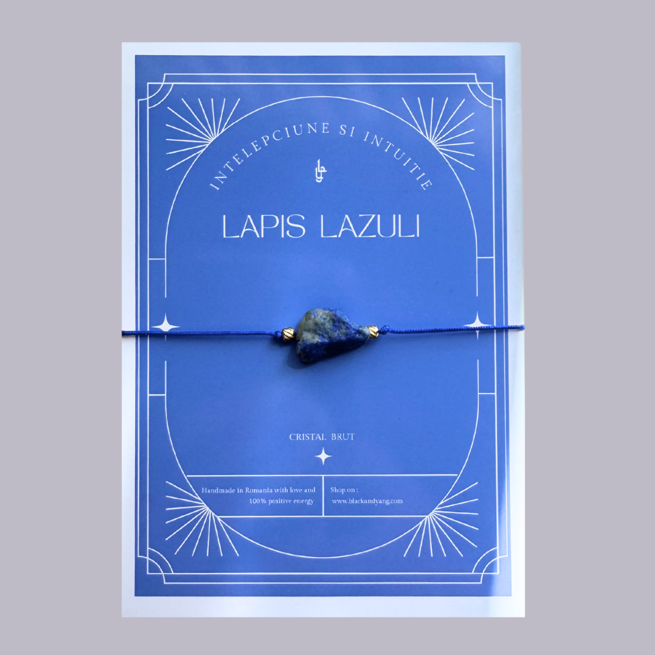 Bratara reglabila lapis lazuli cristal brut - intuitie si dezvoltare [1]