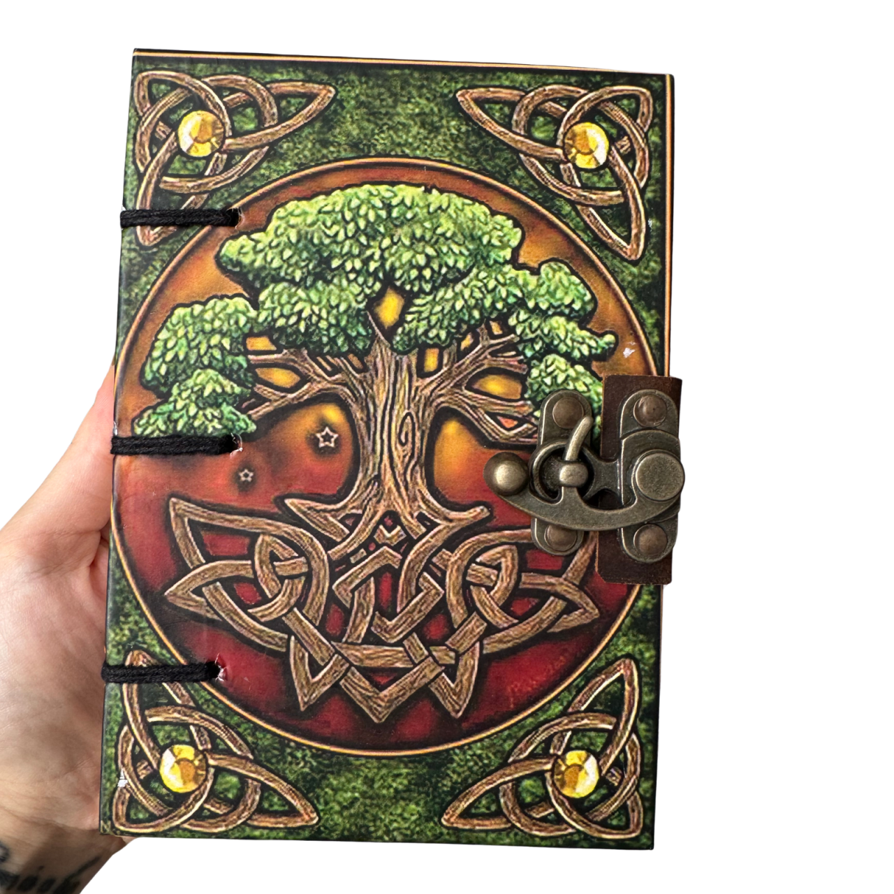 Agenda colorata cu coperta rigida si inchidere metalica - Forest [3]