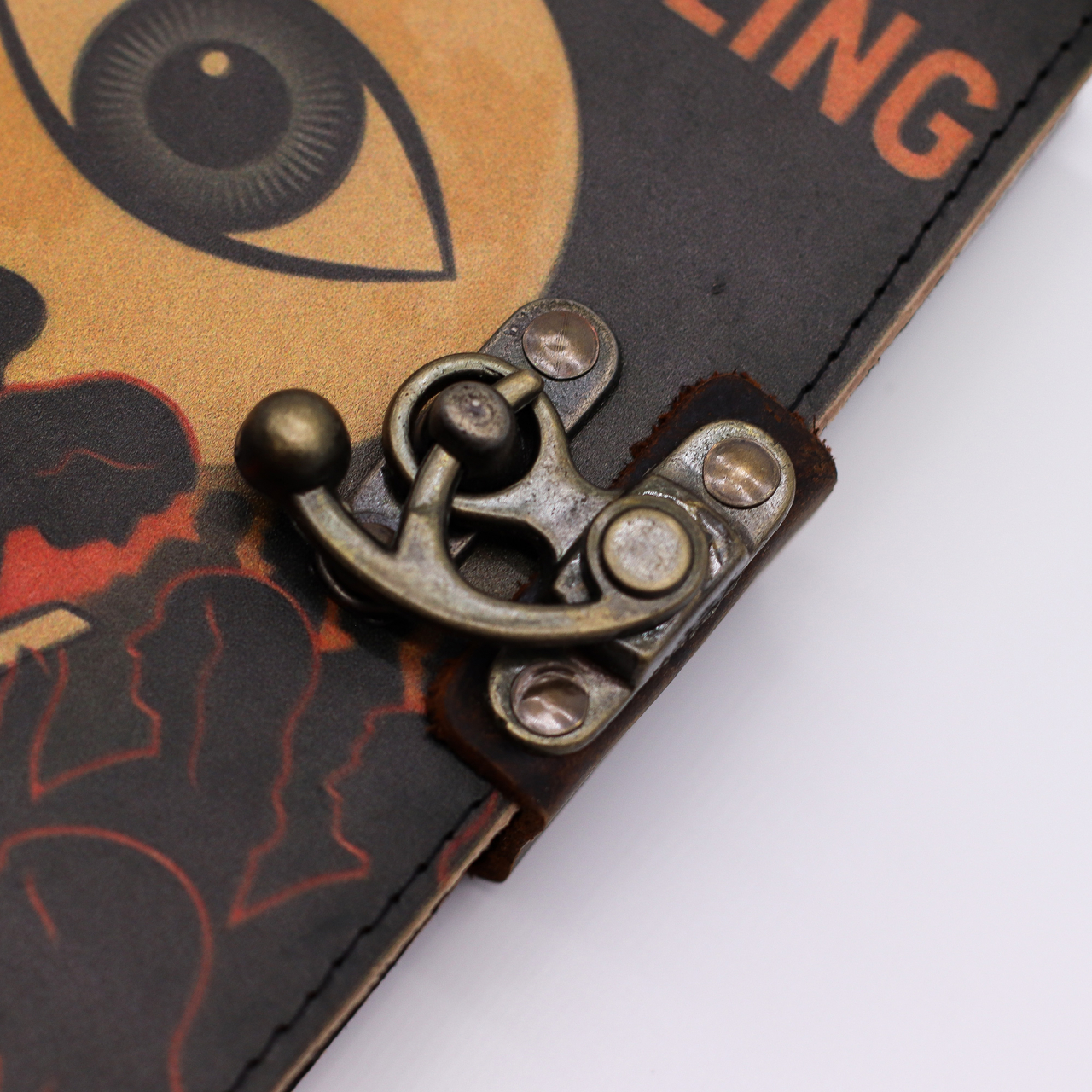 Agenda / Jurnal din piele naturala cu inchidere metalica - Stop Doomscrolling [3]