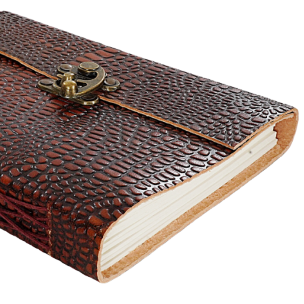 Agenda / Jurnal din piele naturala cu inchidere metalica - Croco [4]