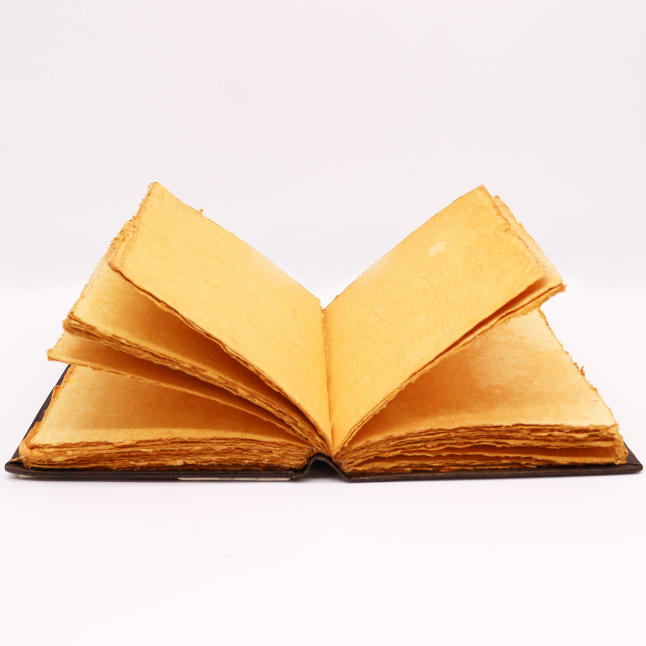 Agenda mare din piele vintage cu pagini zimtate si decor metalic - Flower [2]