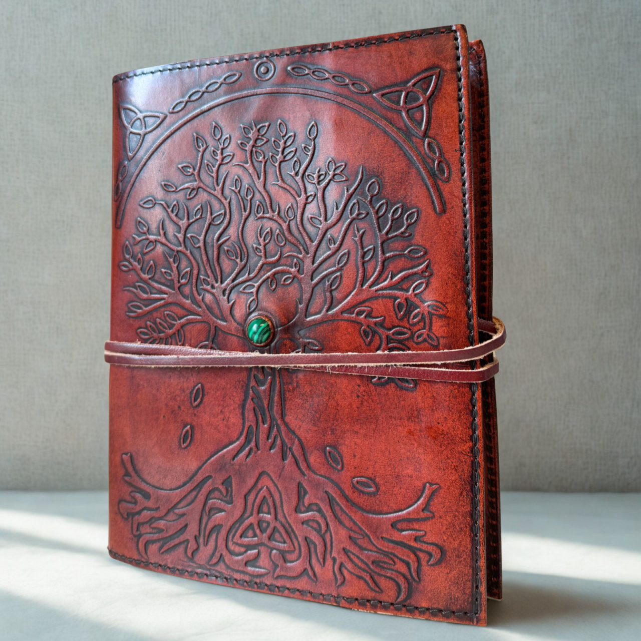 Agenda / Jurnal din piele cu copacul vietii si snur [3]