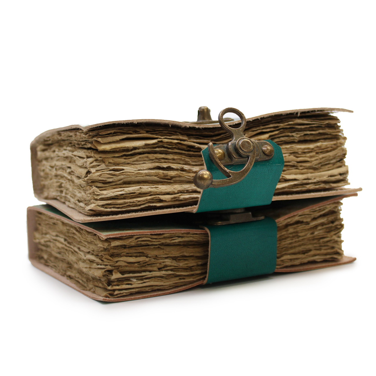 Agenda / Jurnal din piele vintage cu imprimeu fluture si mesaj, margini zimtate [6]