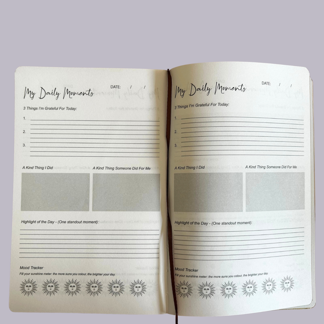 Agenda / Jurnal spiritual de recunostinta cu folie metalizata argintie  - I am thankful for [3]