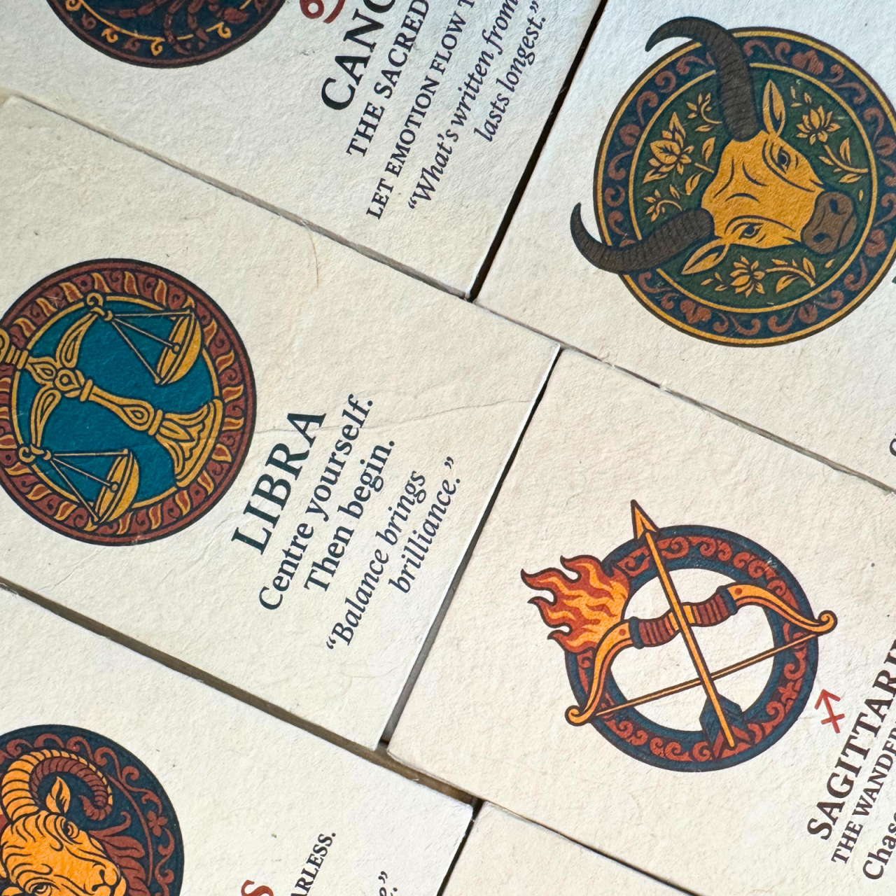 Agenda Zodiac realizata din hartie Lotka, in stil tibetan - Scorpion [4]