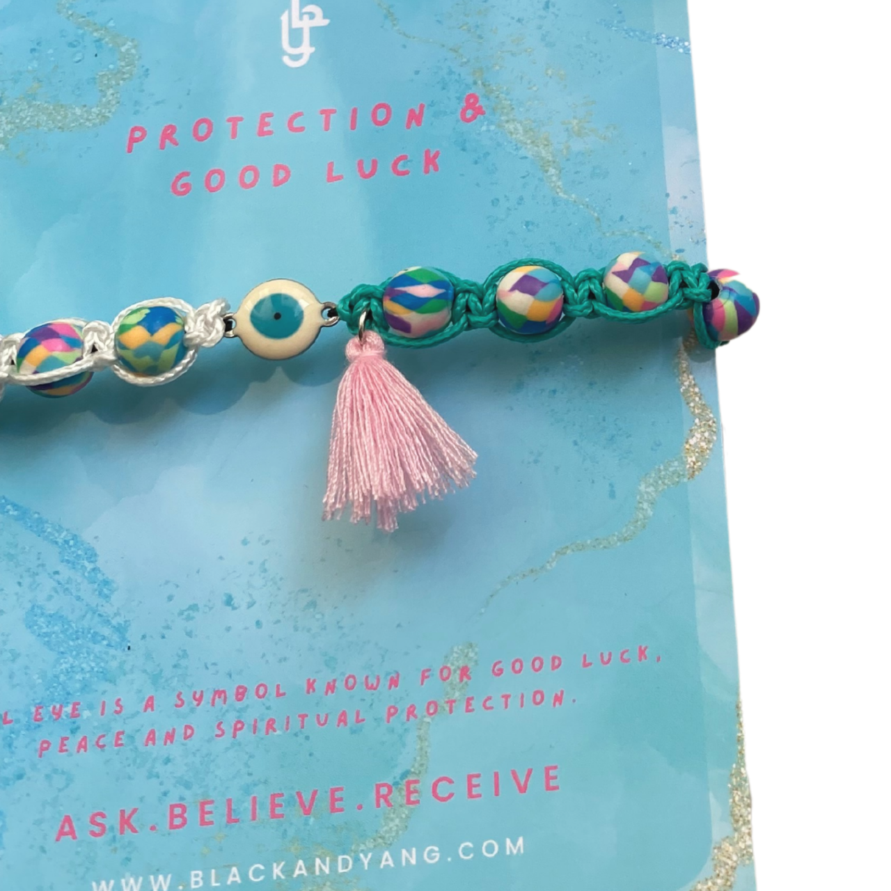 Bratara Evil Eye Blue Pink - Protectie si noroc [2]
