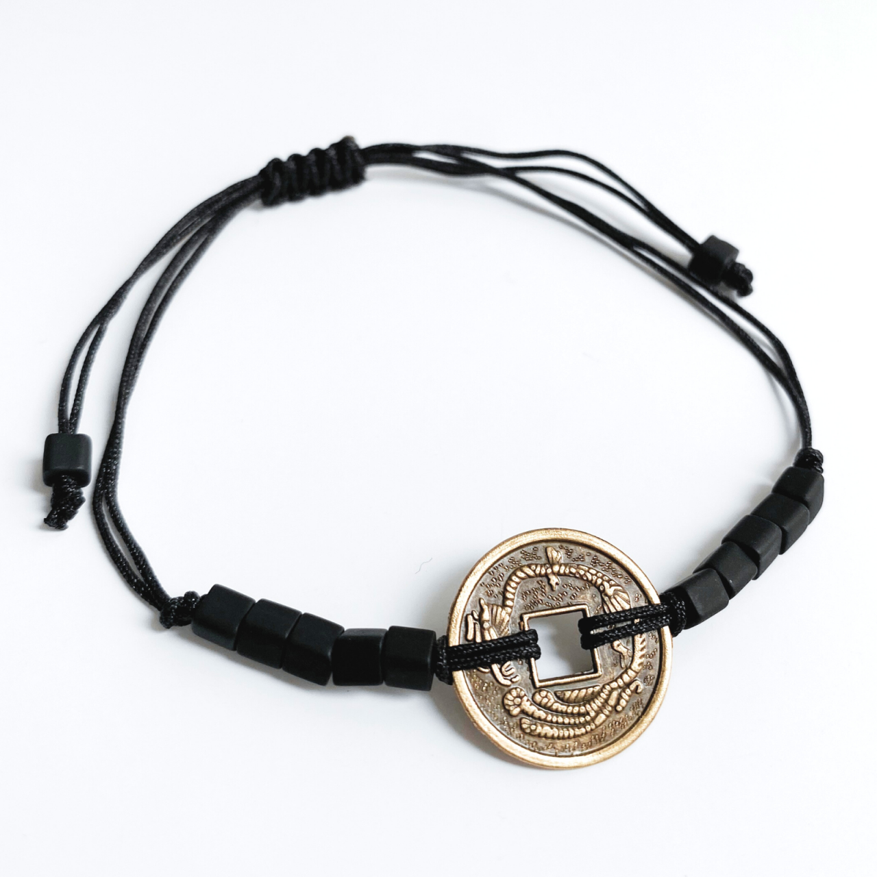 Bratara Feng Shui neagra cu moneda chinezeasca - noroc [3]