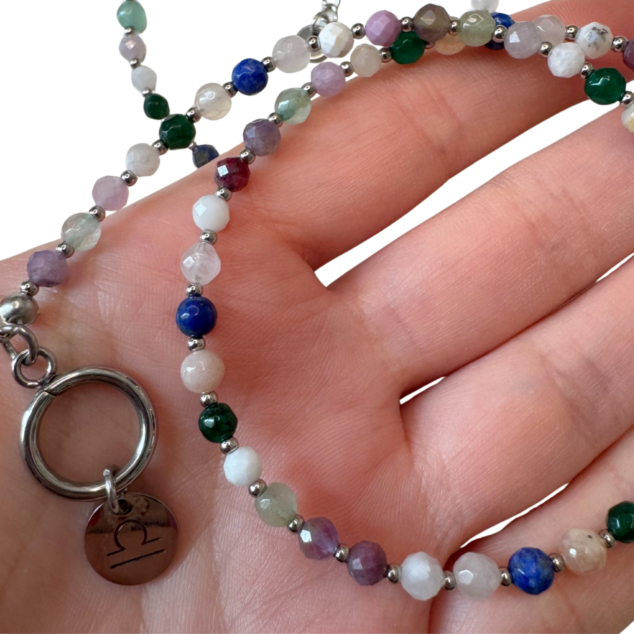 Bratara reglabila argintie cu cristale - zodia Balanta [2]