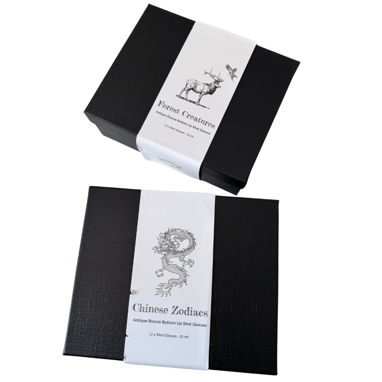 Set 12 pahare mici creaturi mistice bronz antichizat - Padure [6]