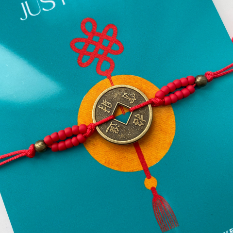 Feng Shui - BRATARA MONEDA CHINEZEASCA FENG SHUI ROSIE - NOROC