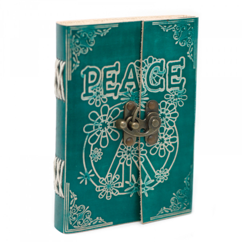 Agende si Jurnale - Agenda din piele cu mesaj - Peace