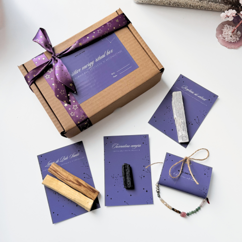 Femei - Positive Energy Ritual Box – Set Cadou cu Cristale, Palo Santo și Selenit