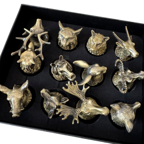 Set 12 pahare mici creaturi mistice bronz antichizat - Padure [3]