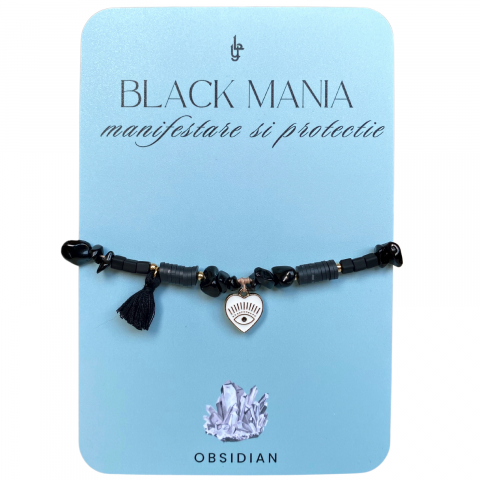 Bratari - Bratara Obsidian Black Mania - Manifestare si protectie