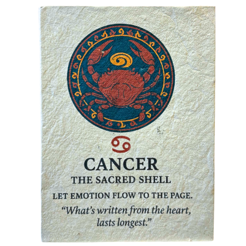 Produse noi - Agenda Zodiac realizata din hartie Lotka, in stil tibetan - Rac