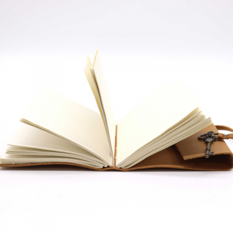 Agenda / Jurnal din piele camel cu cheie [4]