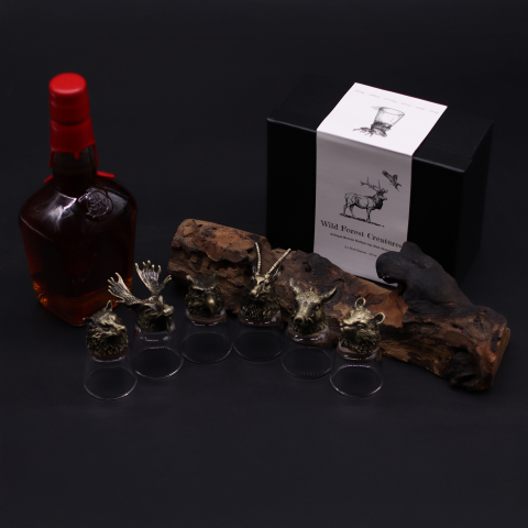 Set 6 pahare medii creaturi mistice bronz antichizat - Padure [2]